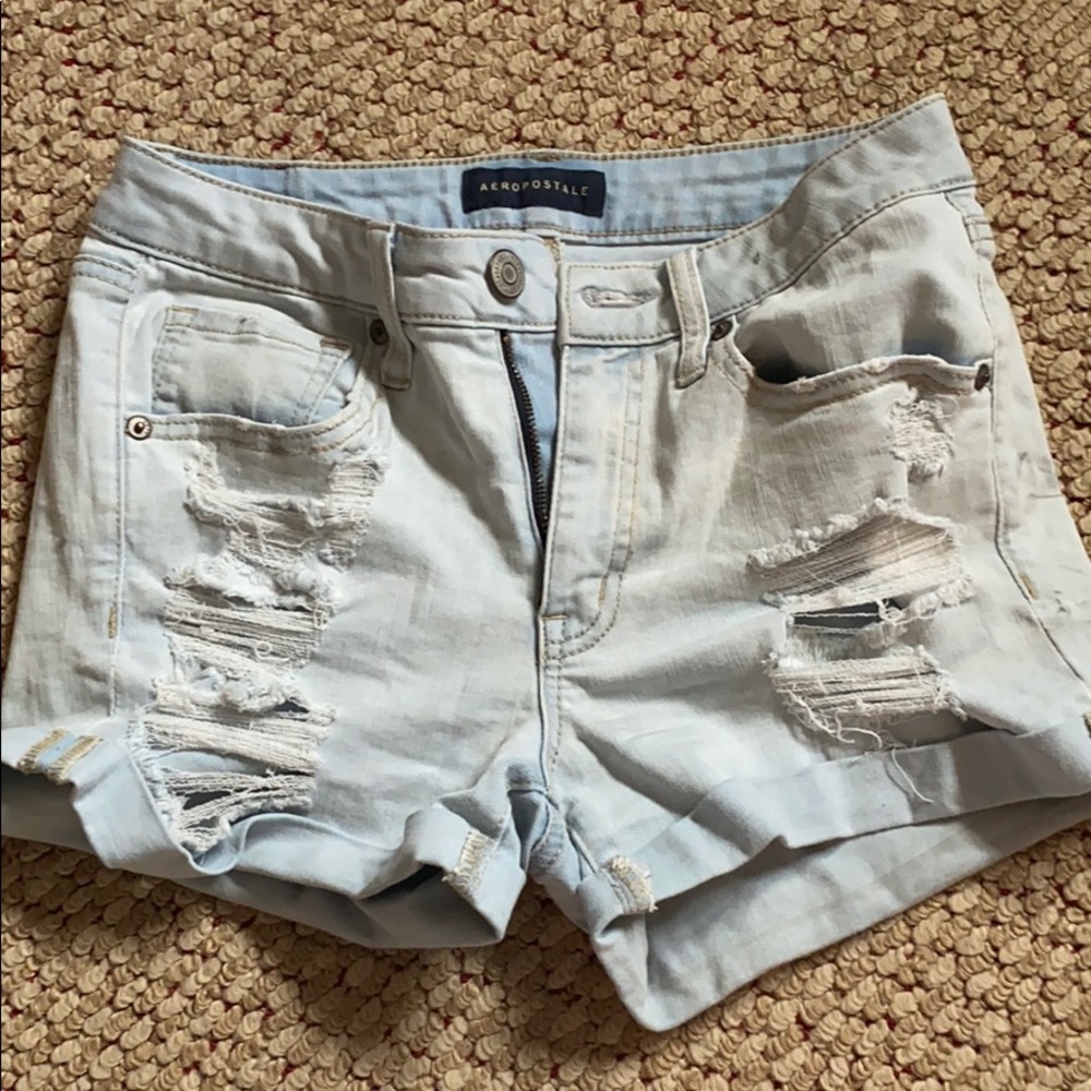 Aeropostale high waisted jean shorts